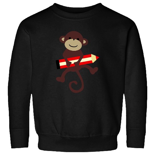 Monkey going back to school 4 Sweatshirts
