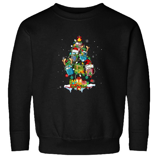 Santa Reindeer Elf Calculators Accountant Tools As xmass Tree Sweatshirts