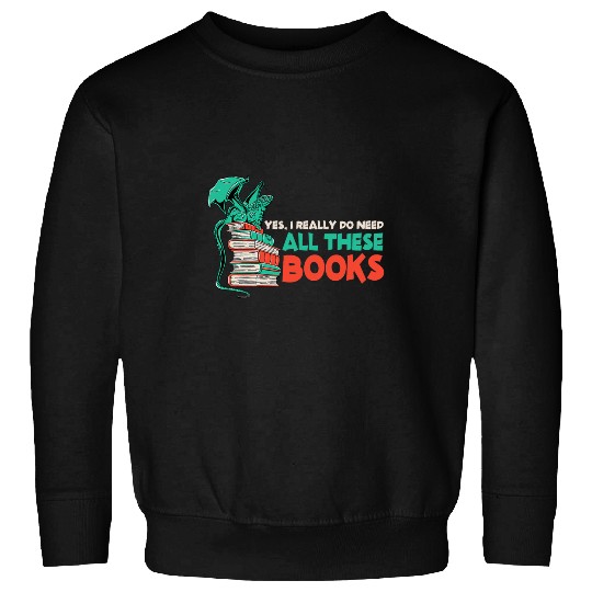 Reading Dragon For Librarian Reader Bookworm Sweatshirts