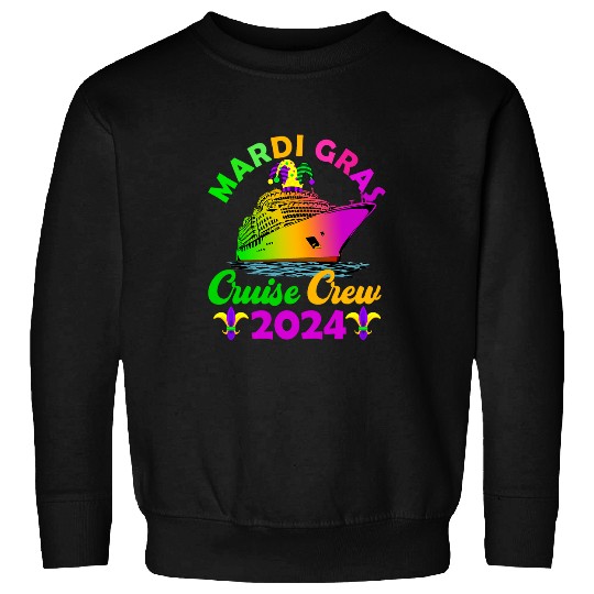 Mardi Gras Cruise Crew 2024 Jester Hat Costume Driver Sweatshirts