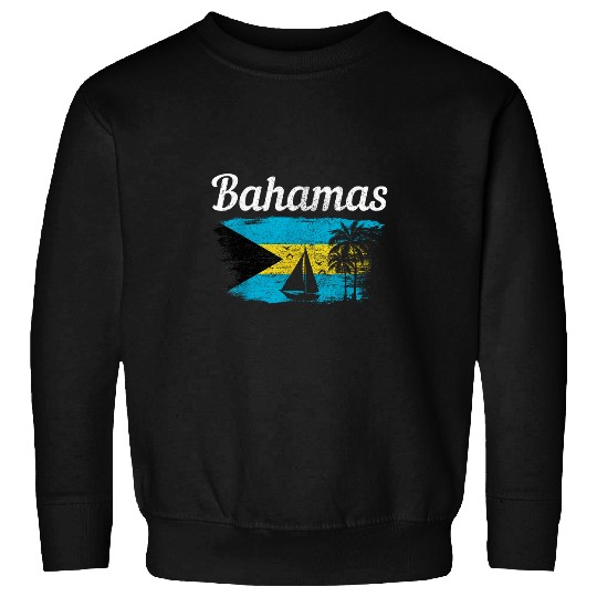 Bahamas Flag Sailing Sailboat Souvenir vintages Sailor Sweatshirts
