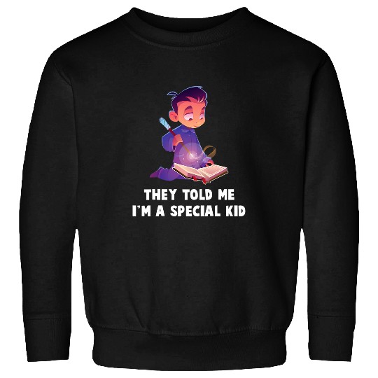 warlock 2y told me im a special kid 2magician 2school Sweatshirts