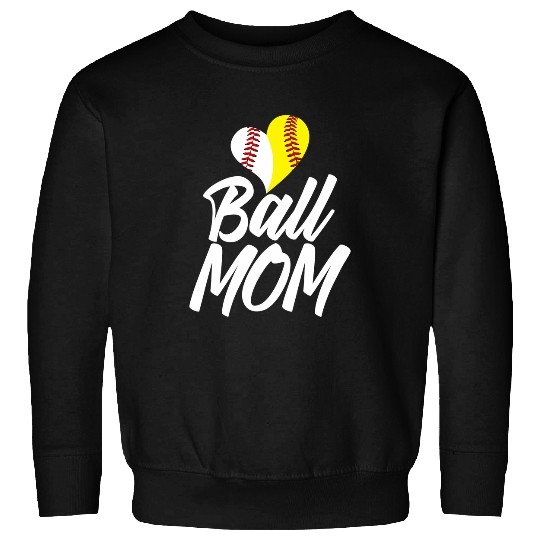 Womens Supportive Mom Mothers Day For Softball Moms Sweatshirts