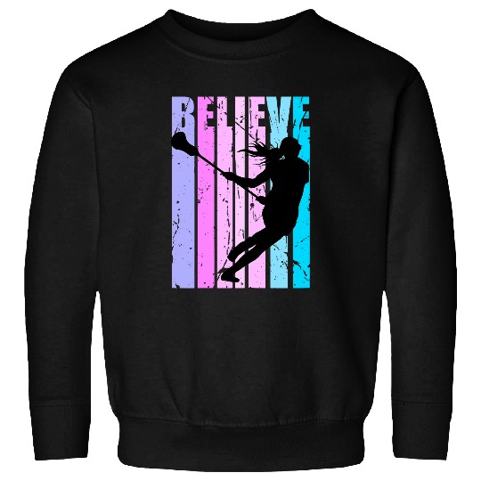 Pink Womens Lacrosse Player Coachs Team Coaching Motivational Sweatshirts