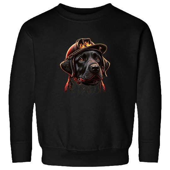 Labrador Retriever Fireman on Firefighter Labrador Retriever Sweatshirts