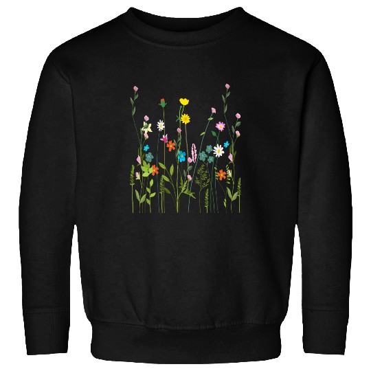 Mom Floral Graphic Aesthetic Wildflowers Flower Lover Design Sweatshirts