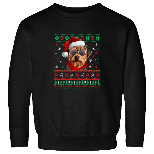 Yorkie xmass Ugly Sweater Yorkshire Terrier Christmas Sweatshirts