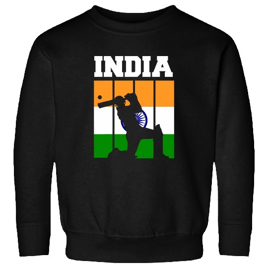 Patriotic Indian Cricket Players Cricketer India Flag Sweatshirts