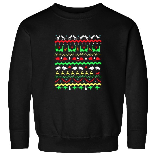 Ugly Christmas Dinosaur Sweatshirts