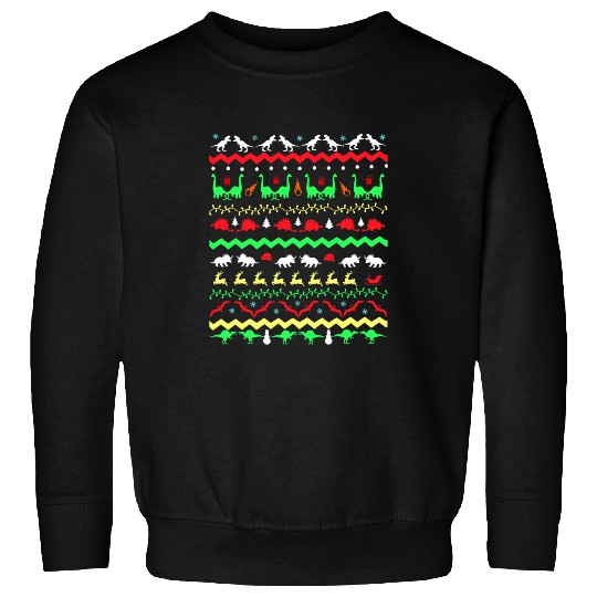 Ugly Christmas Dinosaur Sweatshirts