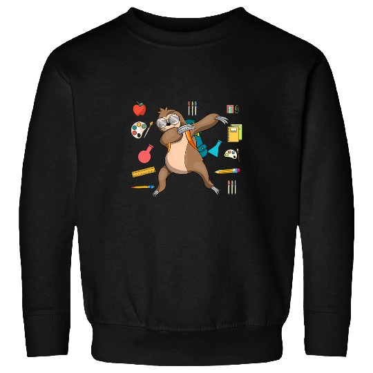Animal Sloth Lover Kids School Student Funny Dabbings Sloth Sweatshirts
