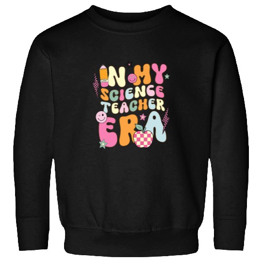 In My Science Teacher Era groovy scientist chemistry biology Sweatshirts