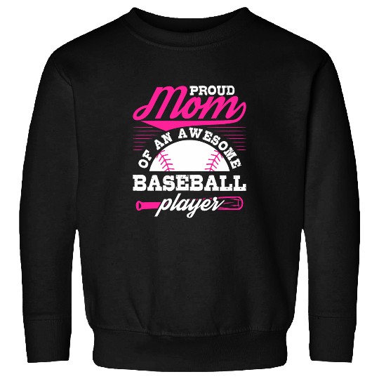 Mom Of Baseball Player Sports Lover Expert Coachs Graphic Sweatshirts