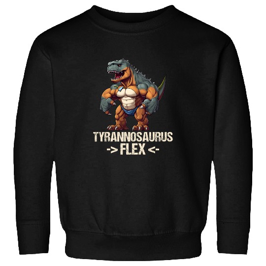 Tyrannosaurus Flex Fitness Gym Bodybuilding funny Workout 22 Sweatshirts