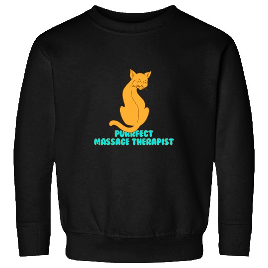 Purrfect Massage Therapis Yellow Cat Lover Purr Fur Sweatshirts