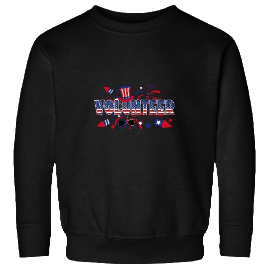 4th Of July Volunteer American Flag Voluntary Worker Sweatshirts