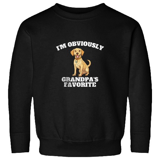 Yellow Lab Grandpa Favorite Labrador Retriever Sweatshirts