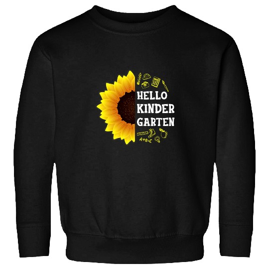 Sunflower Hello Kindergarten Teacher Student Back To School Sweatshirts