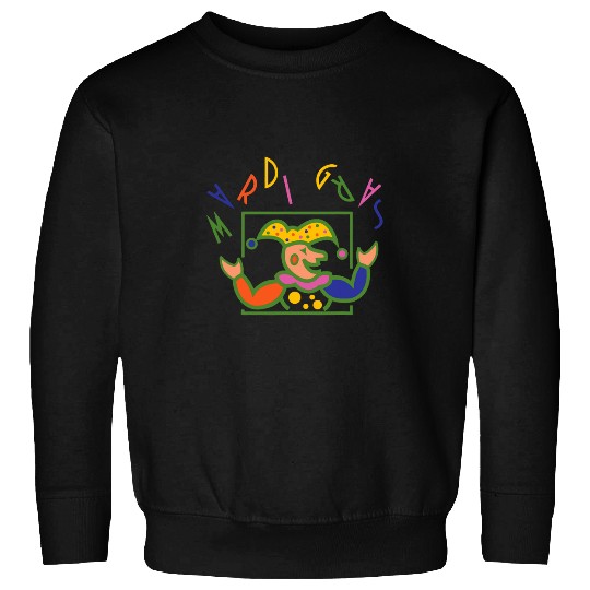 Mardi Gras Jester Clown Festival Parade carnivals Costume Sweatshirts