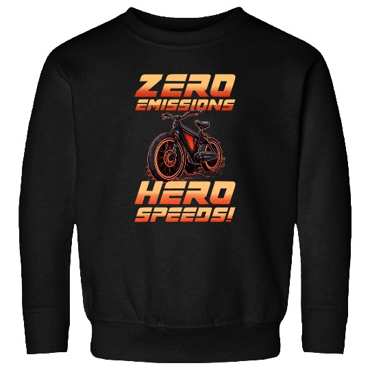 Zero Emission Hero Speeds EBike Electric Cycling Sweatshirts