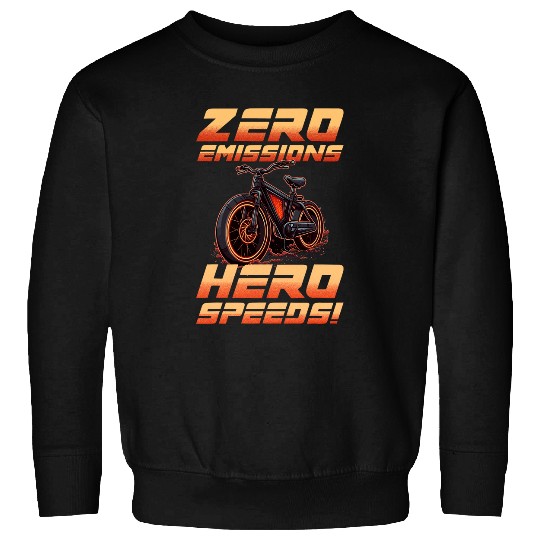 Zero Emission Hero Speeds EBike Electric Cycling Sweatshirts