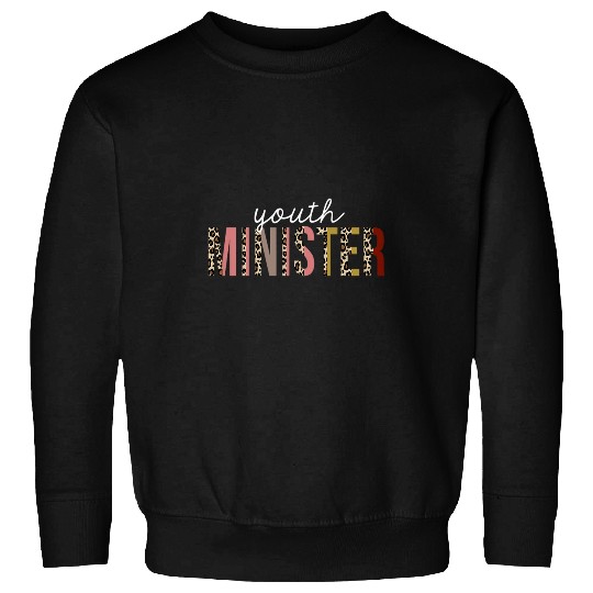 Youth Minister Leopard Print Funny Appreciation Sweatshirts