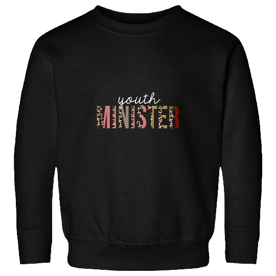 Youth Minister Leopard Print Funny Appreciation Sweatshirts