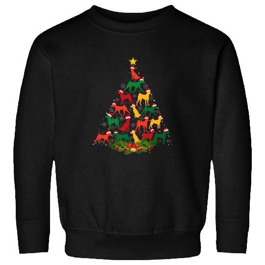 xmass Matching Outfits for Holiday Basenji Dog Christmas Tree Sweatshirts
