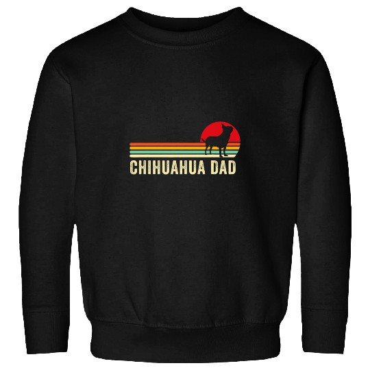 Retro Chihuahua Dad Pet Owner Chiwawa Dog Chihuahua Lover Sweatshirts
