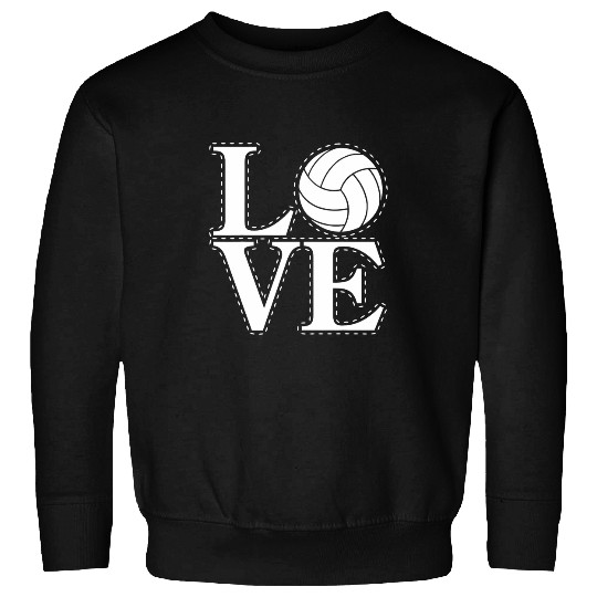 LOVE VOLLEYBALL Cute Volleyball Mom Player Team Coach Sweatshirts