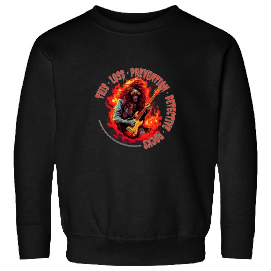 This Loss Prevention Detective Rocks Funny Musician Sweatshirts