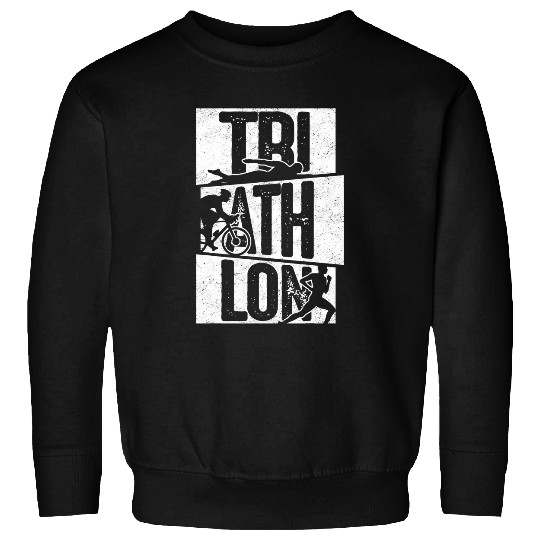 Tri Ath Lon Swim Bike Run Fitness Sports Athlete Runner Sweatshirts