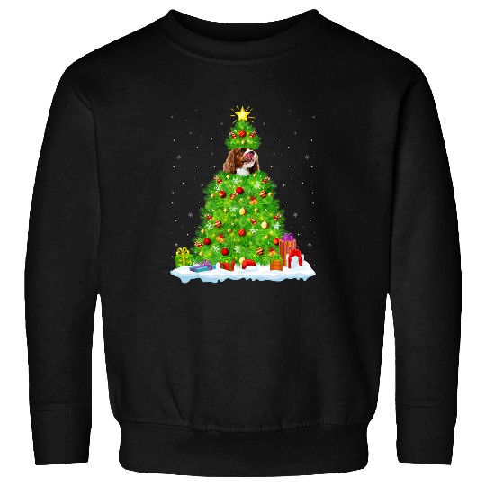 xmass Lights Cavalier King Charles Spaniel Dog Christmas Tree 2 Sweatshirts