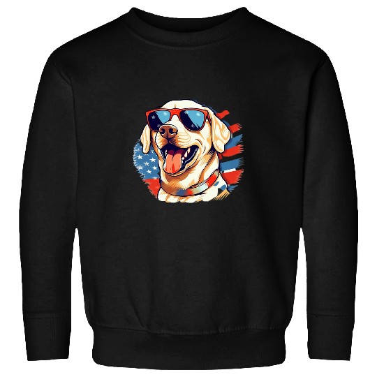 Yellow Lab 4th of July Design Patriotic Pup Labrador Pride 1 Sweatshirts