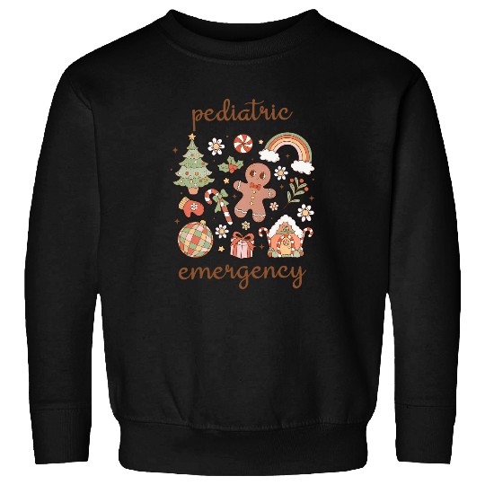 Pediatric Emergency Peds ER nurses Gingerbread Christmas Sweatshirts