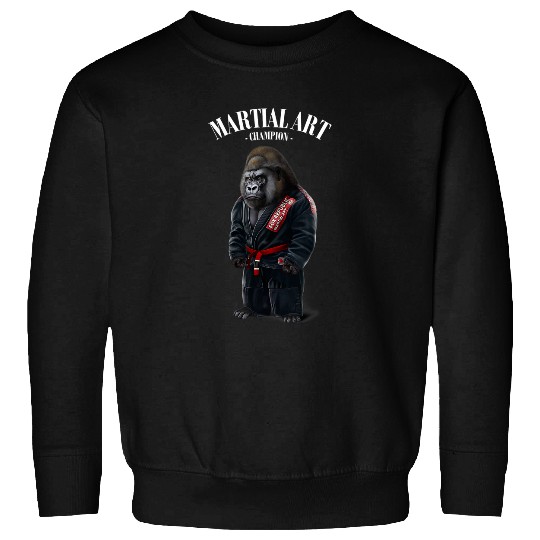 Gorilla Judo Karate Master in Black Judogi Sweatshirts