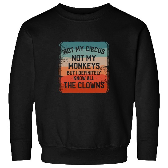 Not My Circus Not My Monkeys But I Definitely Know Nanny Sweatshirts
