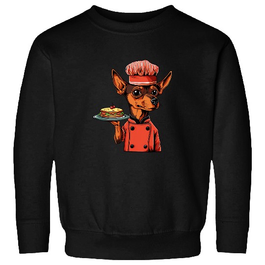 Miniature Pinscher Chef Funny Dog Cooking Sweatshirts