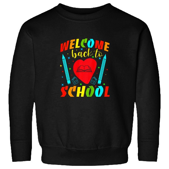 Kids Kids Welcome Back To School Elementary Children Student Sweatshirts