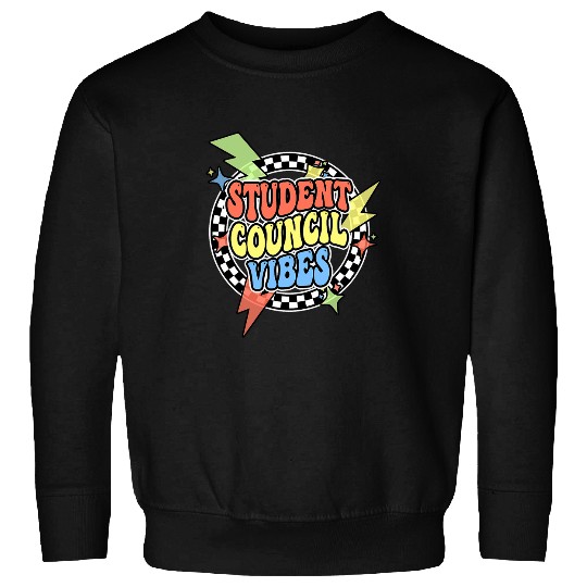 Retro Student Council Vibes Groovy School Student Council Sweatshirts