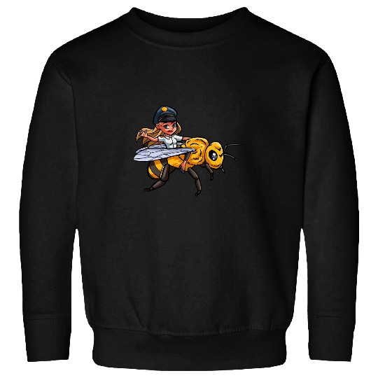 Honey Bee Pilot Riding Aviation Flight Crew Fantasy Sweatshirts