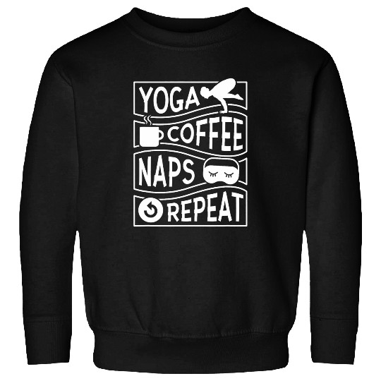 VXLS Yoga Fitness Stretching Stretch Asana Coffee Nap Sweatshirts