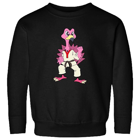 Comic Flamingo does Karate Sweatshirts