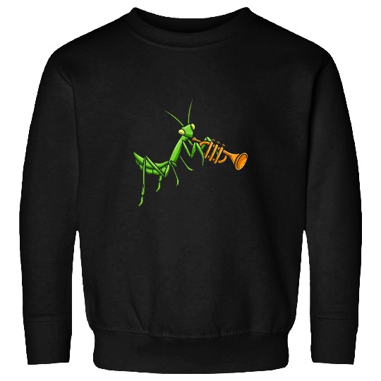 Praying Mantis Violin Bug Catcher Musical Instrument Sweatshirts