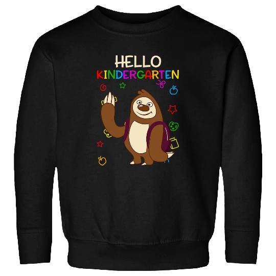 Funny Sloth Hello Kindergarten Student Back To School Sweatshirts