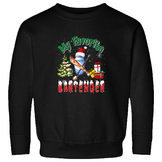 My Favorite Bartender Christmas Santa Bartender Tools Lover Sweatshirts