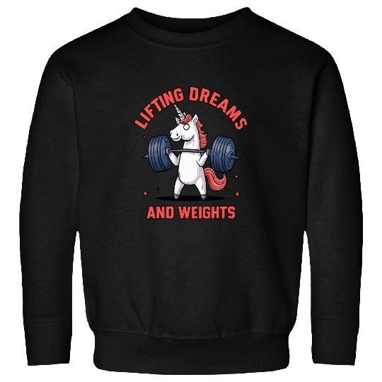 Unicorns Weightlifting Exercise 2Unicorns Gym Sweatshirts