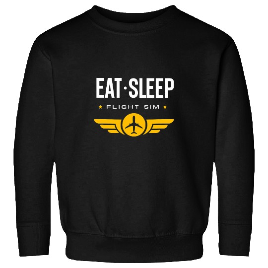 Eat Sleep Flight Sim Simulator Pilot Sweatshirts