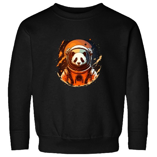 Outer Space Panda on Galaxy Astronaut Panda 22 Sweatshirts