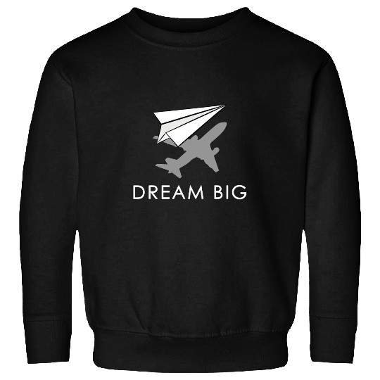 Mens Motivational pilot Aerospace engineer Dream paper airplane Sweatshirts
